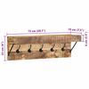 vidaXL Coat Rack with Shelf Brown 73 x 19 x 23 cm Solid Mango wood