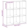 vidaXL Bookcase Artisian Oak 102x32x102 cm Engineered Wood