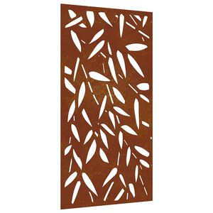 vidaXL Garden Wall Decoration 105x55 cm Corten Steel Bamboo Leaf Design