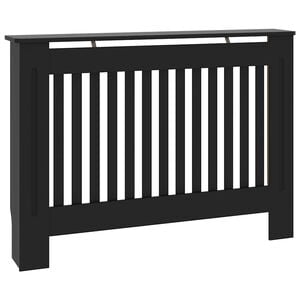 vidaXL Radiator Cover Black 112x19x81.5 cm MDF
