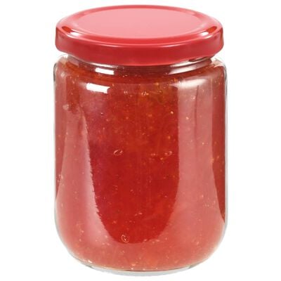 vidaXL Glass Jam Jars with Red Lid 48 pcs 230 ml