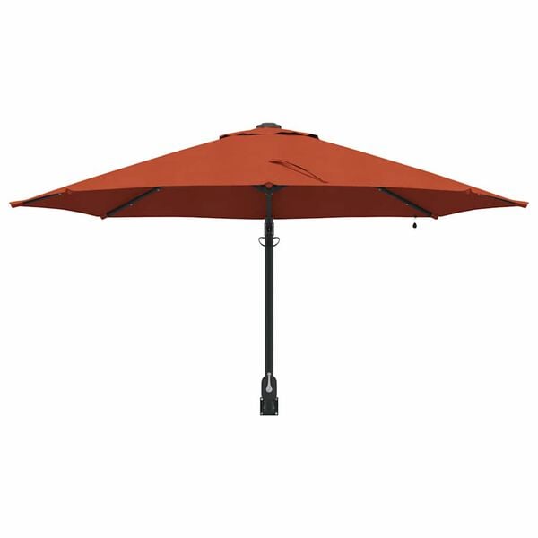 vidaXL Garden Parasol Manual Red and Black 248 x 248 x 148 cm