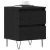 vidaXL Bedside Cabinet Black oak 40 x 35 x 50 cm Engineered wood