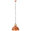 vidaXL Industrial Hanging Lamp Copper Round 32 cm E27 Solid Mango Wood