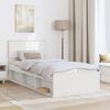 vidaXL Bed Frame with Headboard White 90 x 200 cm Engineered wood