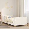 vidaXL Children's Bed Frame with Headboard Cream 90 x 190 cm