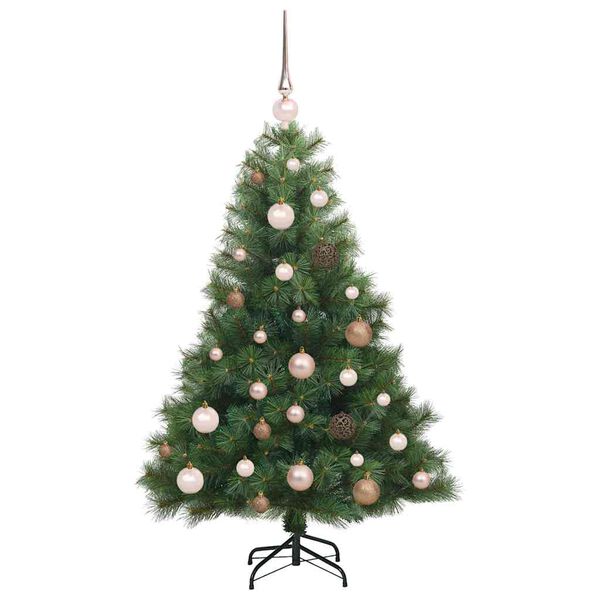 vidaXL Artificial Christmas Tree with 150 LEDs Green 120 cm PE and PVC
