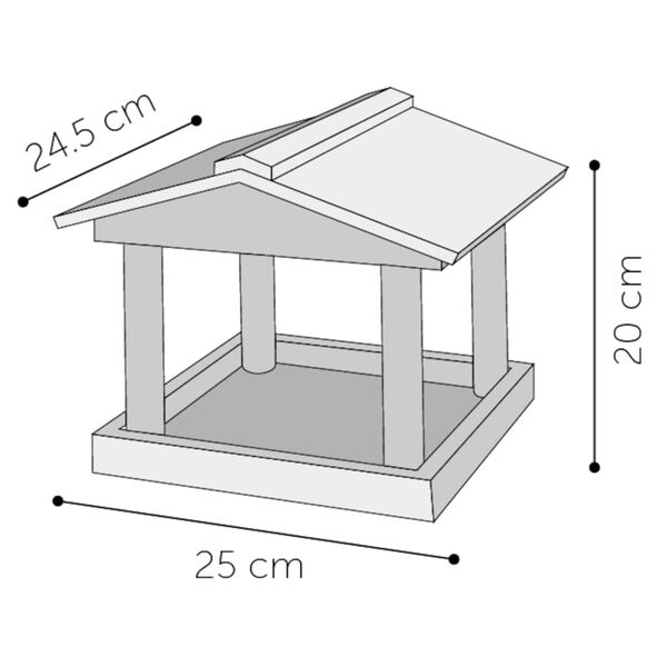 FLAMINGO Bird Table Sita 25x24.5x20 cm Natural
