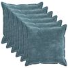 vidaXL Cushion Cover 6 pcs HOUTEN Blue 80 x 80 cm Chenille Fabric