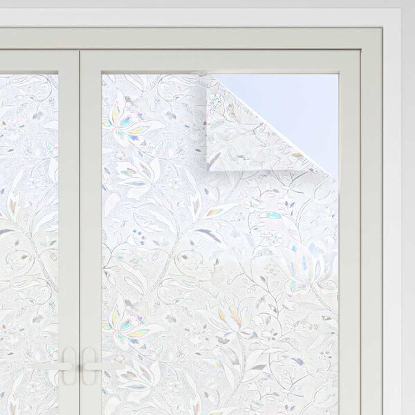 vidaXL Window Films 2 pcs Frosted Flower Pattern PVC
