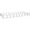 vidaXL Dog Kennel | Black | Steel | 36 m&sup2; | Durable | Dog Kennel | Rectangular