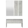 vidaXL Hallway Furniture Set Concrete Grey Engineered Wood
