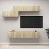 vidaXL 7 Piece TV Cabinet Set Sonoma Oak Engineered Wood