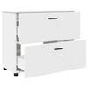 vidaXL Bathroom Furniture Set 3 pcs White Engineered Wood and Metal