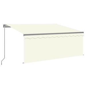 vidaXL Manual Retractable Awning with Blind 3x2.5m Cream