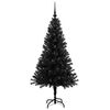 vidaXL Christmas Tree with 150 LEDs with Stand Black 150 cm PVC