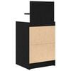 vidaXL Bedside Cabinet with 2 Drawers Black 38x34x80 cm