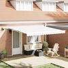 vidaXL Retractable Awning Manual White 400 x 300 cm Fabric and Steel