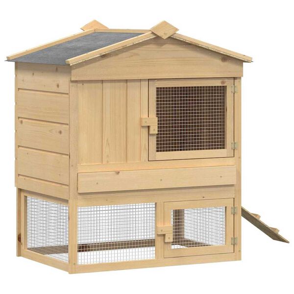 vidaXL Chicken Coop Brown 225 x 60 x 89 cm