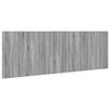 vidaXL Bed Headboard with Cabinets Grey Sonoma 240 cm Engineered Wood