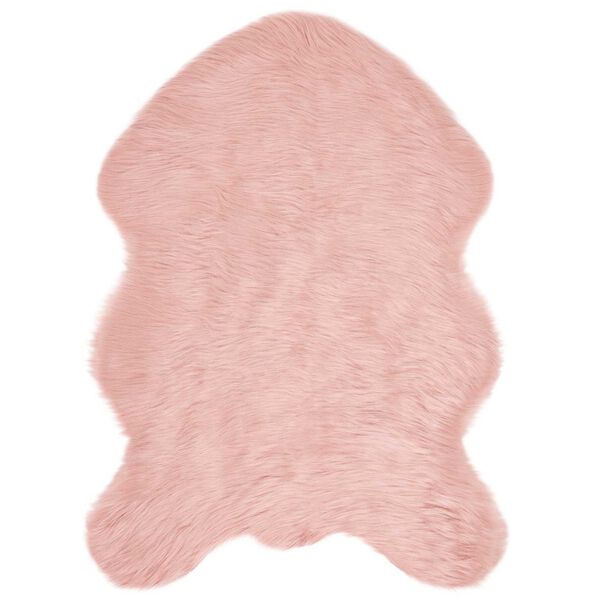 vidaXL Faux Sheepskin Rug TAFALLA Pink 60 x 90 cm Polyester