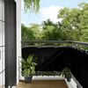 vidaXL Balcony Screen Black 75x1000 cm 100% Polyester Oxford