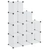 vidaXL Storage Cube Organiser with 9 Cubes Transparent PP
