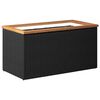 vidaXL Planter Black 80x40x40 cm Poly Rattan