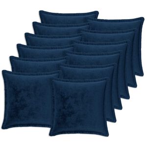 vidaXL Throw Pillow 12 pcs HOUTEN Navy Blue 40 x 40 cm Flannel