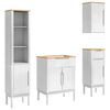 vidaXL Bathroom Furniture Set FLORO 4 pcs White Solid Pine Wood