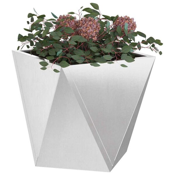 vidaXL Planter Silver 40 x 40 x 40 cm Stainless Steel