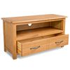 vidaXL TV Cabinet 90x35x48 cm Solid Oak Wood