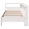 vidaXL Bookcase Bed without Mattress White 90x200 cm Solid Wood Pine