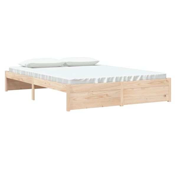 vidaXL Bed Frame without Mattress Solid Wood 160x200 cm