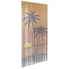 vidaXL Insect Door Curtain Palm Tree Print 100x200 cm Bamboo