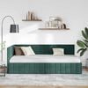 vidaXL Corner Bed Frame with Headboard Dark green 100 x 200 cm Velvet
