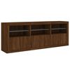 vidaXL Sideboard with LED Lights Brown Oak 181.5x37x67 cm