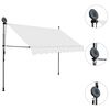 vidaXL Manual Retractable Awning with LED 300 cm Cream