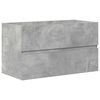 vidaXL 2 Piece Bathroom Furniture Set Concrete Grey Engineered Wood