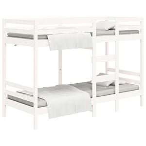 vidaXL Bunk Bed without Mattress White 80x200 cm Solid Wood Pine