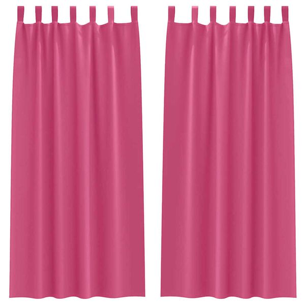 vidaXL Blackout Curtains with Rings 2 pcs Bright Pink 225 x 140 cm