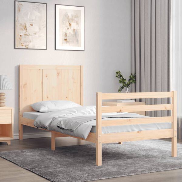 vidaXL Bed Frame without Mattress 100x200 cm Solid Wood