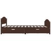 vidaXL Bed Frame without Mattress Dark Brown 140x200 cm Solid Wood