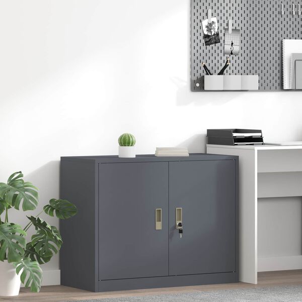 vidaXL Storage Cabinet Anthracite 90 x 40 x 70 cm Steel