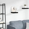 vidaXL Floating Wall Shelf High Gloss Black 23x23.5x3.8 cm MDF