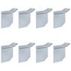 vidaXL Snail Fence Connectors 8 pcs Galvanised Steel 10x10x25 cm