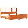vidaXL Bed Frame without Mattress Wax Brown 180x200 cm Super King Solid Wood Pine