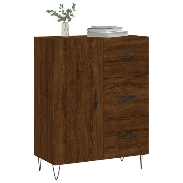 vidaXL Sideboard Brown Oak 69.5x34x90 cm Engineered Wood