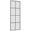 vidaXL Sliding Door with Hardware Set 76x205 cm ESG Glass&Aluminium