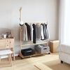 vidaXL Clothes Rack with Hooks and Wheels 100x35x157 cm Bamboo